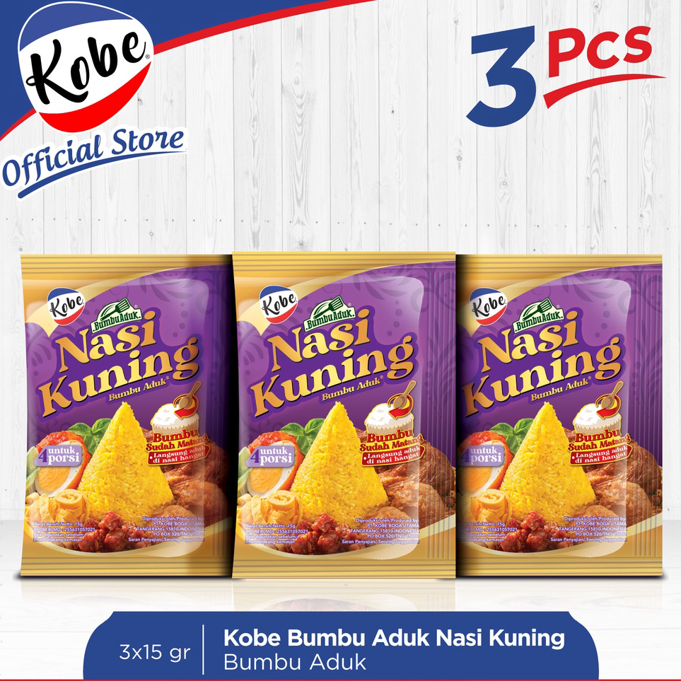 

➴❄❈ Kobe Bumbu Nasi Kuning 15gr x 3pcs