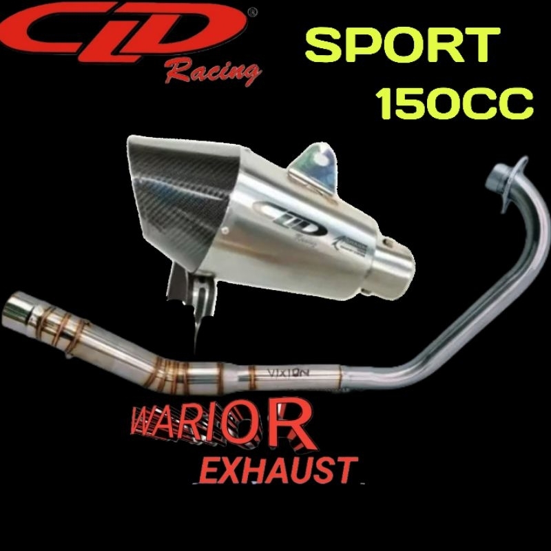 knalpot racing cld shark Vixion R15 Xabre Megapro Tiger Gsx cb150r cbr150 facelif dll