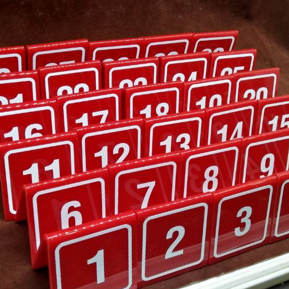 

Terkini Acrylic Nomer Meja Merah 1-10 ➦✫✢