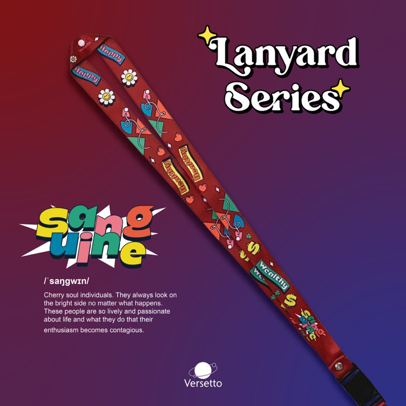 

(SANGUINE) Lanyard Premium / Lanyard Kuliah / Lanyard Kerja