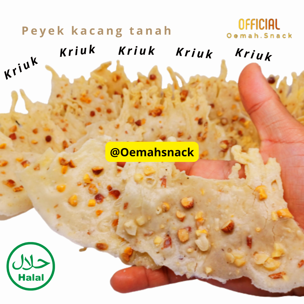 

peyek rempeyek kacang tanah snack makanan ringan viral terlaris 500gr