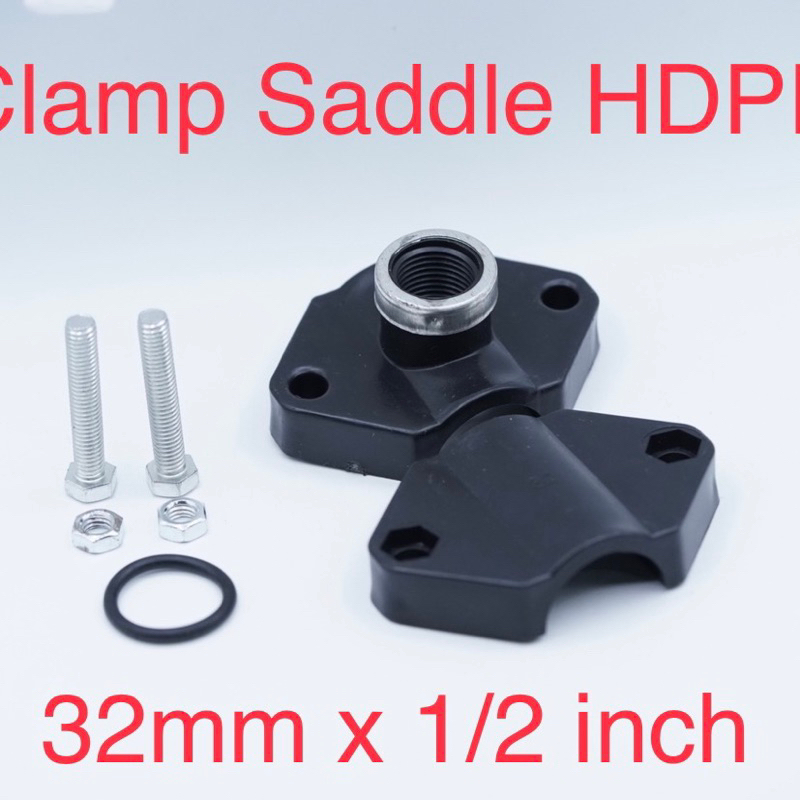 Clamp Saddle Klem Sadle Pp 32 mm x 1/2 inch 32mm x 1/2” Compression Fitting Tapping Pipa PVC Clamp S