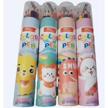 

Terlaris Pensil Warna Tabung Ben Fang / 12 Warna + Serutan Promo