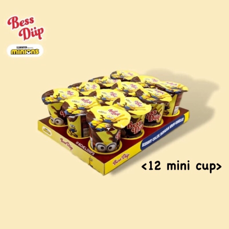 

Bess Diip Minions Chocolate Snack Mini Coklat Biskuit Biscuit Minion - 12 pcs