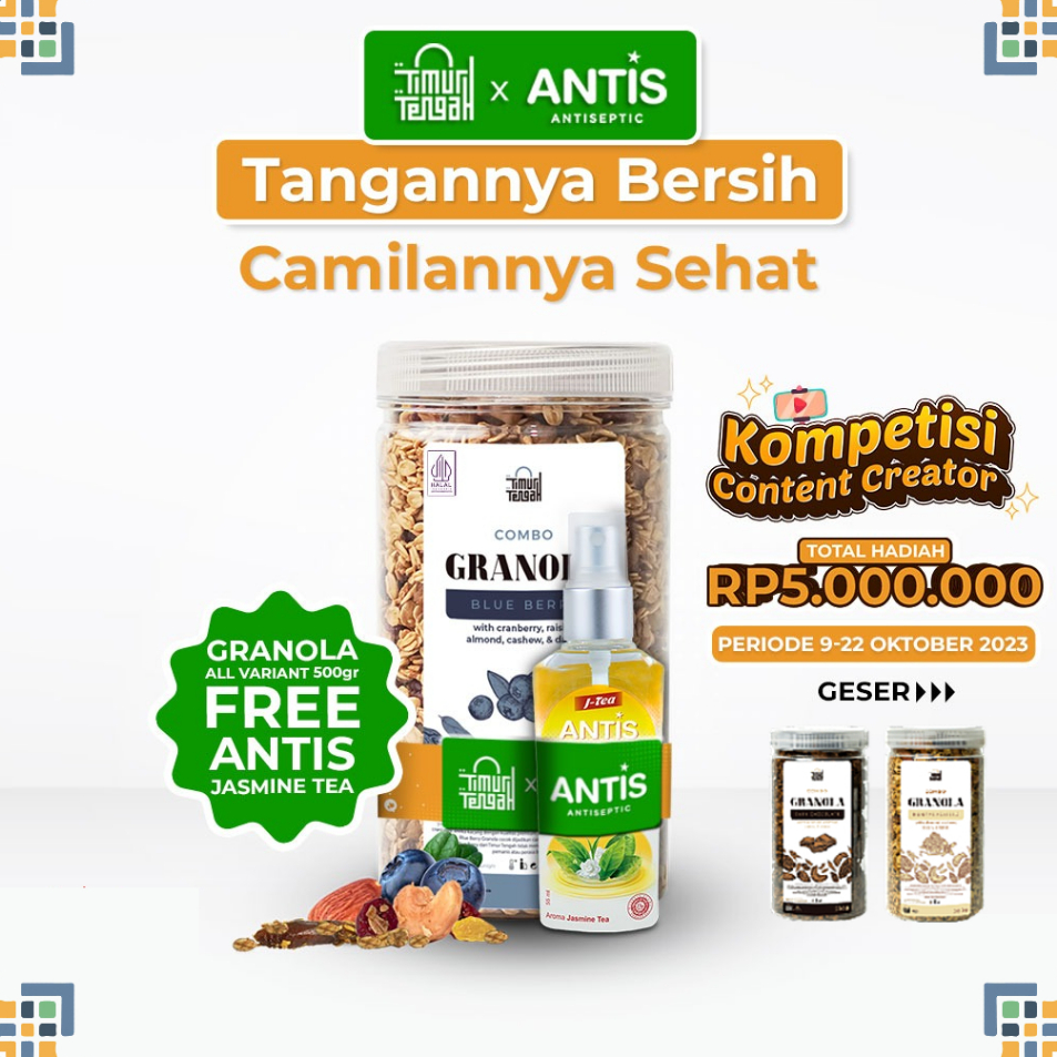 

➩↓✮≛ Granola Timur Tengah 500gr Almond Mete | Sereal Oatmeal Diet Sehat