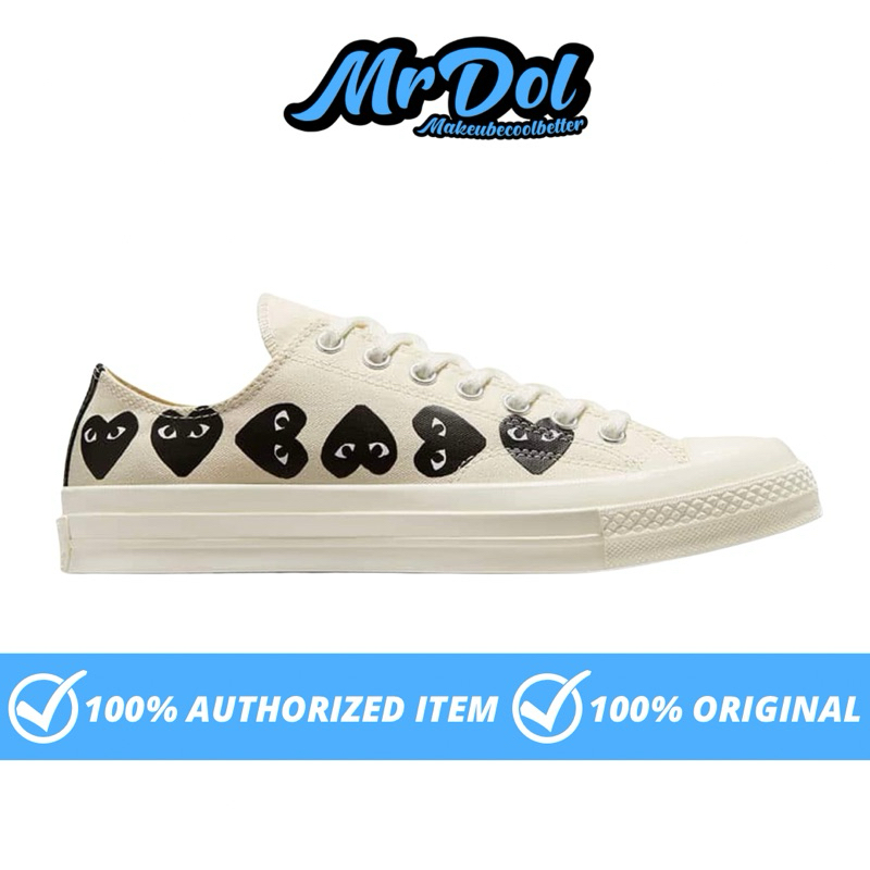 Converse x CDG PLAY Chuck Taylor Low 70s Multi Heart White Milk