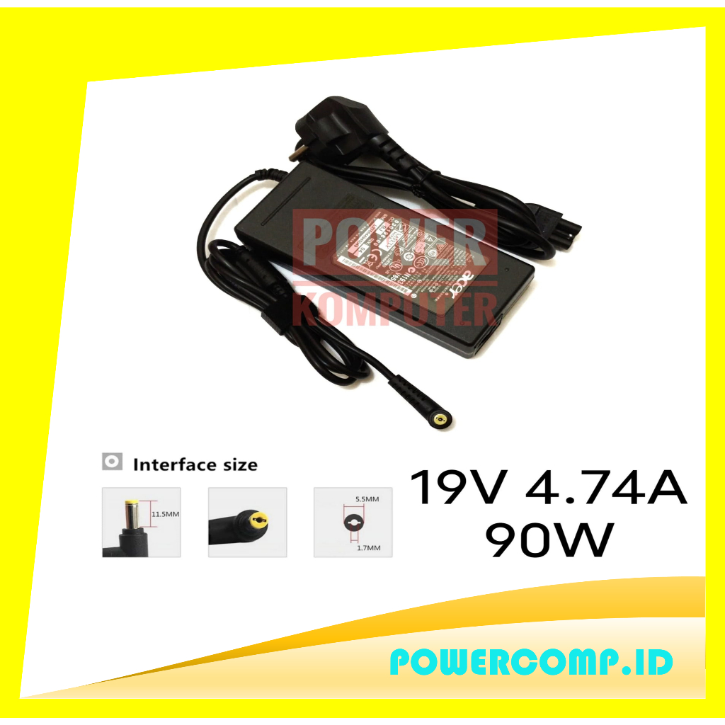 Charger Laptop Acer? 19V 4.74A 90W AC Adapter Charger Compatible for ACER HP-A0904A3 HPA0904A3 PA-1900-34  PA-1650-86 PA-1650-02 SADP-65KB