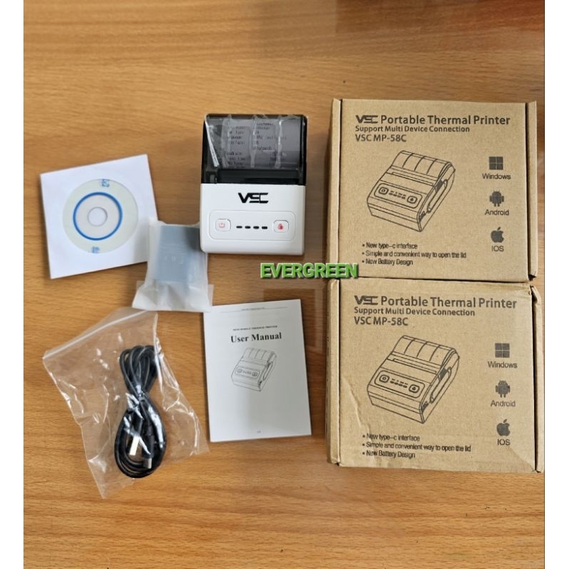MINI PRINTER BLUETOOTH THERMAL VSC MP-58C  Printer PPOB Printer Kasir Printer Mesin Kasir Printer pr