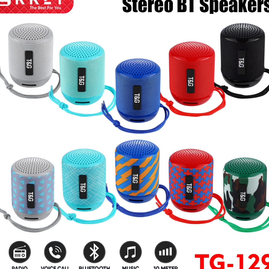 Model Baru Speaker Bluetooth TG129 Wireless Speaker Mini Super Bass TG 129 Speaker Aktif Mini TG-129