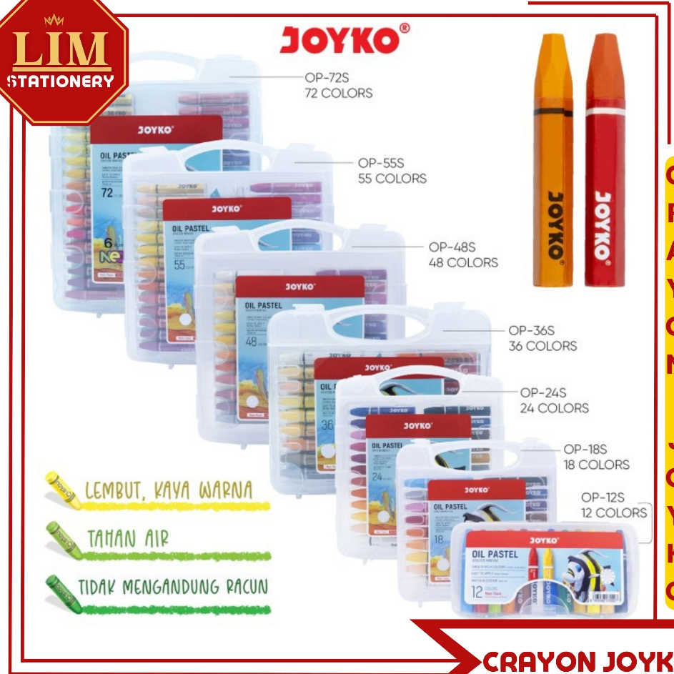 

Seller Crayon Warna Joyko / Oil Pastel Series (Box) Terlaris