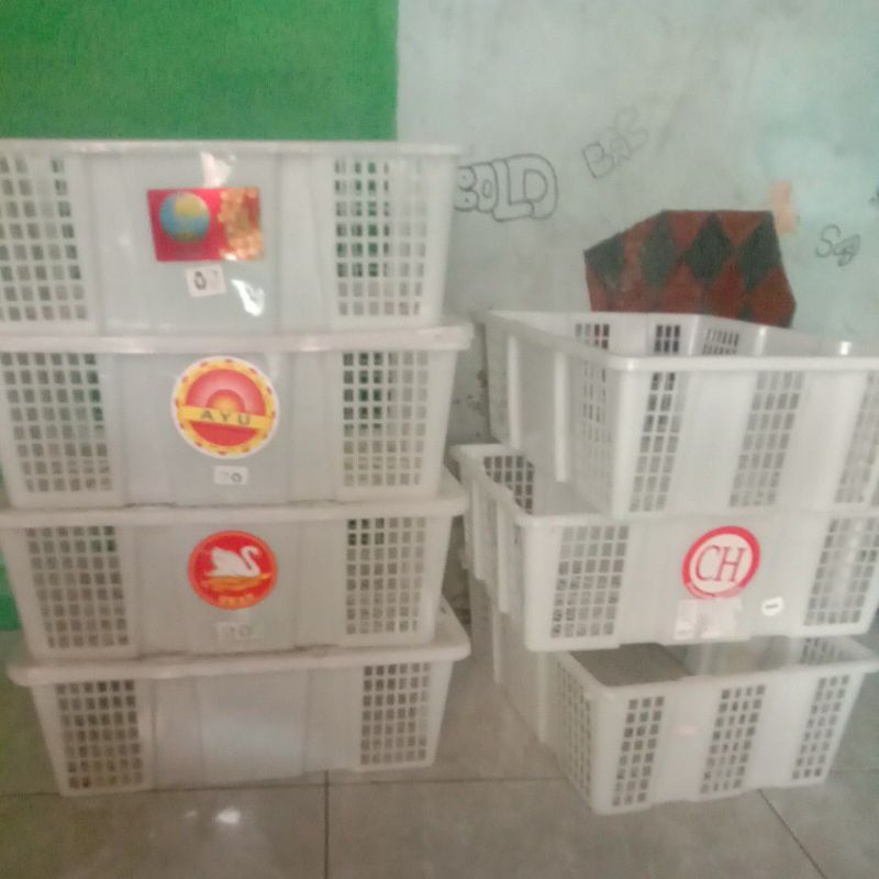 box keranjang putih bekas kelengkeng