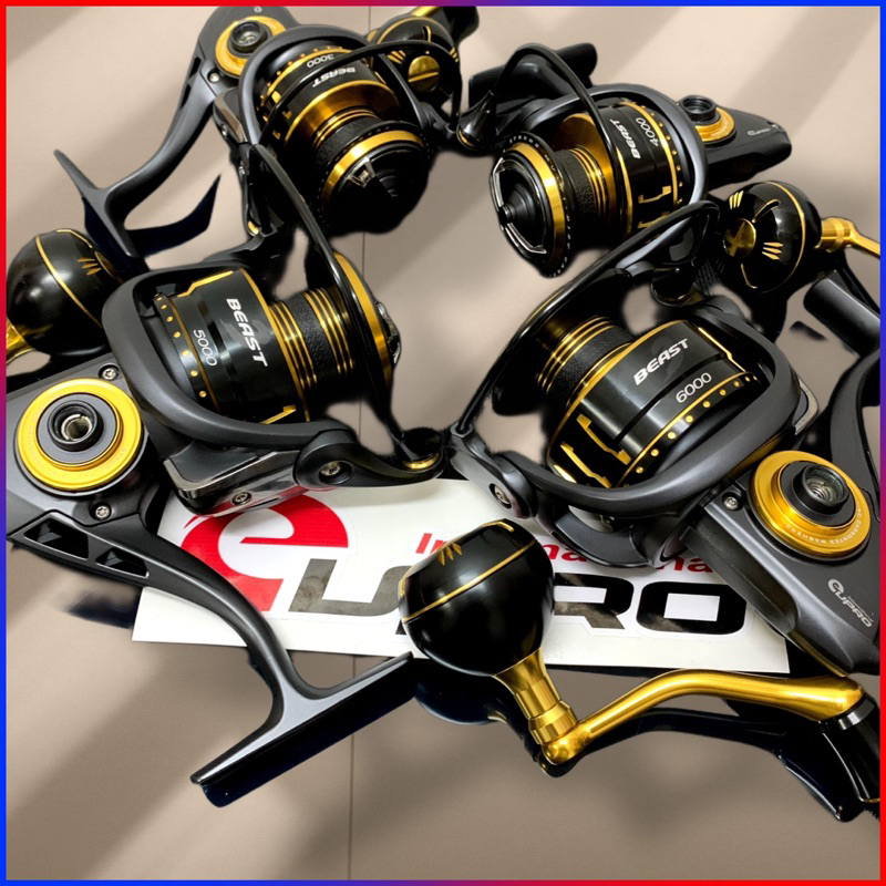 EUPRO BEAST 3 3000 - 4000 - 5000 - 6000 SW PWR HANDLE | REEL SPINNING GALATAMA & LAUT