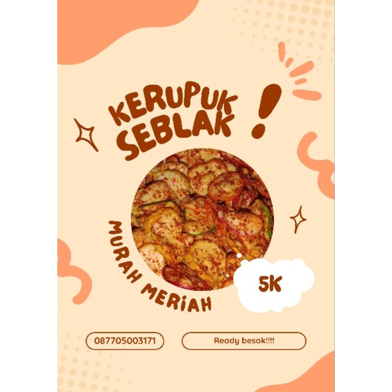 

kerupuk seblak bantet daun jeruk gurih pedas 75gr