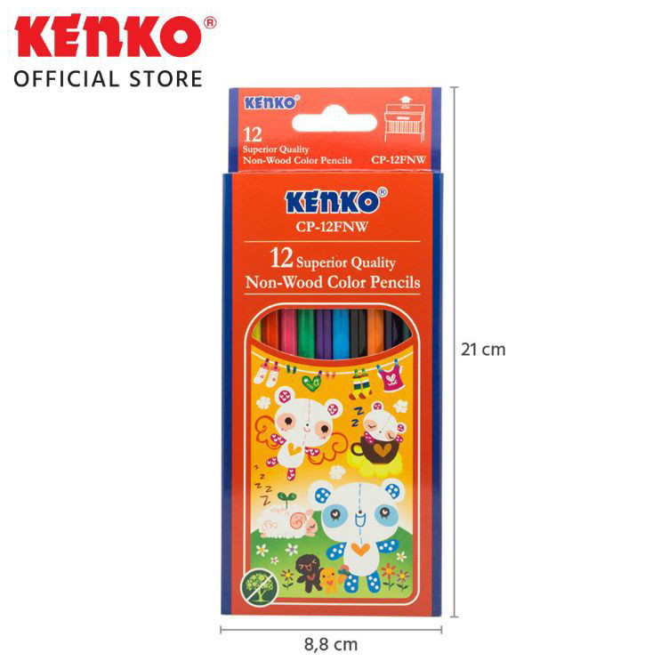 

➫✬✵ KENKO PENSIL WARNA PANJANG NON WOOD 12 WARNA
