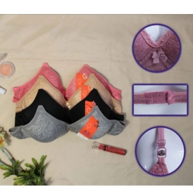 Bra/ Bh Fashion Remaja Yiyi Cup A Busa Tanpa Kawat Polos Murah/ Bra Yiyi Kaos Busa Cup Kecil