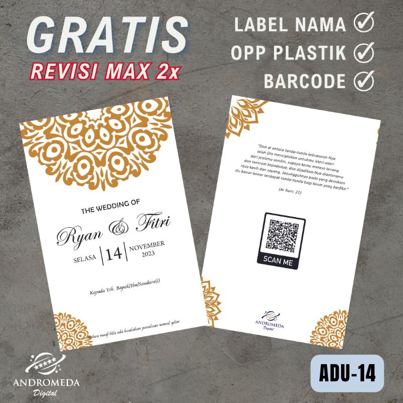 Undangan Nikah Ngunduh Mantu Minimalis Vintage Wedding Invitation Aesthetic Rustik Undangan Pernikah