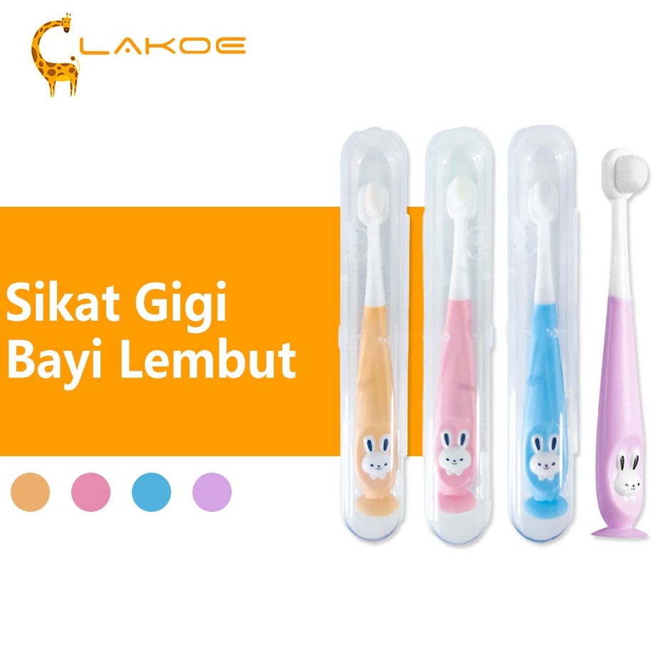 Stock Banyak LAKOEINDONESIA Sikat Gigi Anak Bayi Lembut Untuk 1-12 Tahun