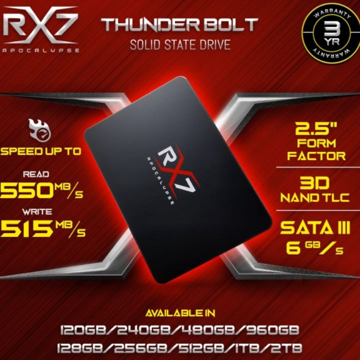 ➧➣✩✸ SSD RX7 128GB GARANSI RESMI 3THN Produk