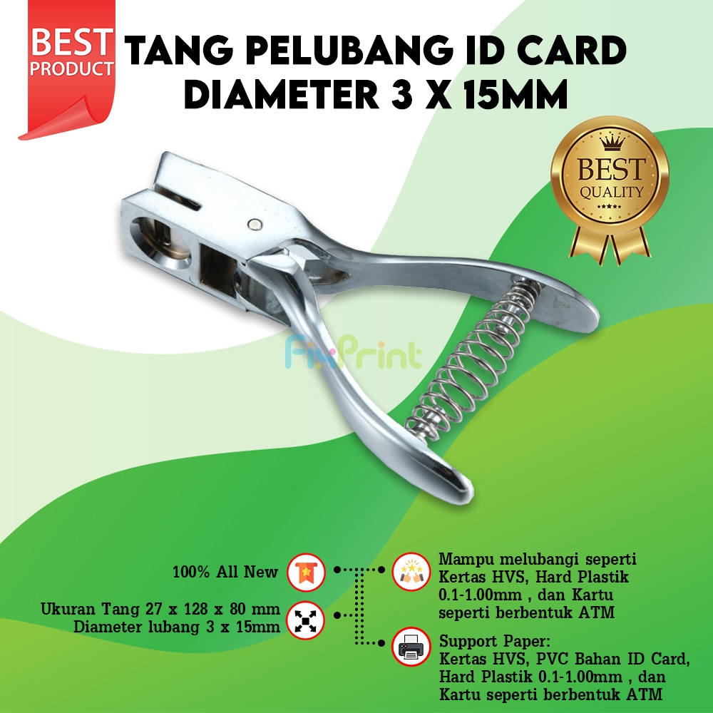 

Tang Pelubang ID Card Model No. 013, Punch PVC Diameter 3 x 15 milimeter