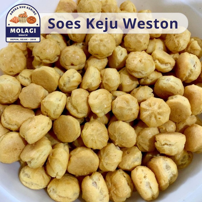 

Kue Soes Keju WESTON / Sus Keju Kering 250 Gram - Molagi Snack