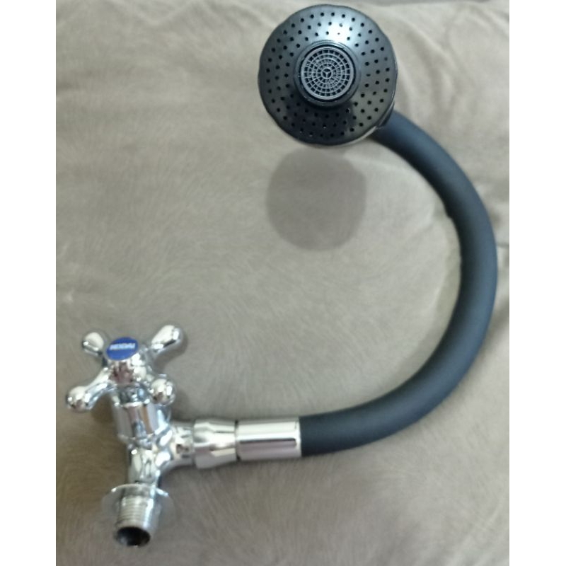 KRAN SINK AIR TANEM BAWAH LEHER ANGSA HITAM/KRAN ANGSA FLEKSIBEL KODAI BLACK