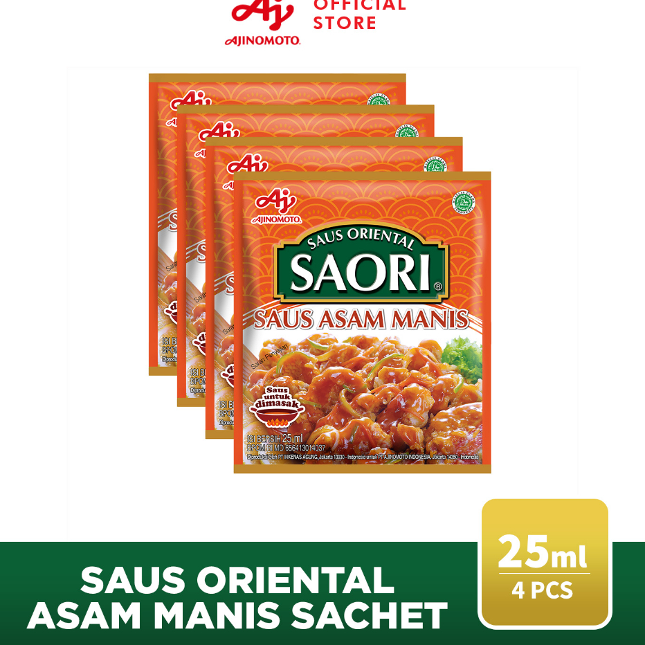 

➹→❆❂ SAORI® Saus Asam Manis Oriental Sachet 25 ml (4 pcs) Dijual Murah