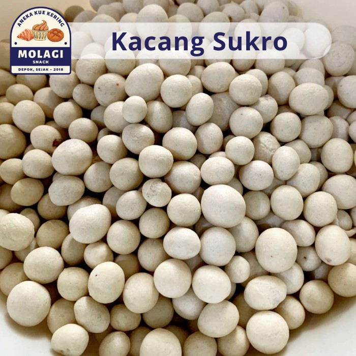 

Kacang Sukro Putih / Kacang Atom Sukro 250 Gram - Molagi Snack