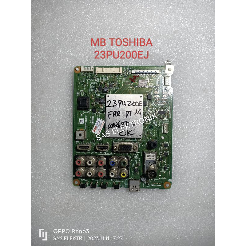 MB BOARD MOTHERBOARD MAINBOARD MESIN TV LED TOSHIBA 23 INCH 23PU200EJ 23PU200 EJ