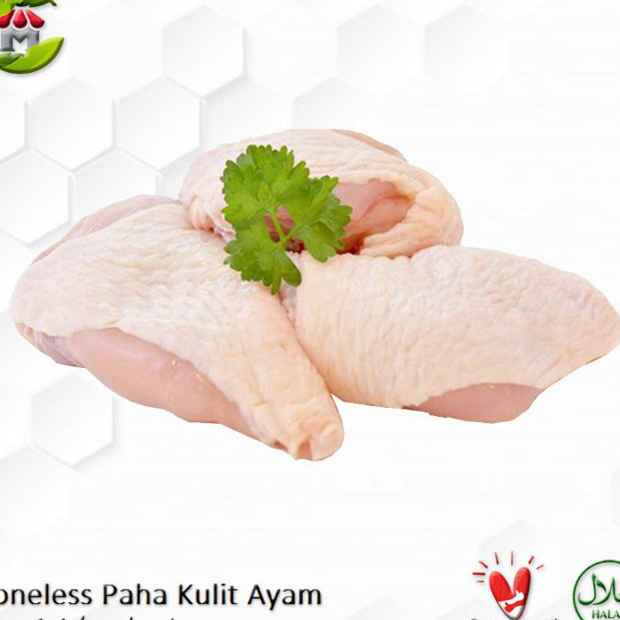 

GHZP6968 DiSkon !! Boneless Paha Kulit Fillet Ayam Fillet 1Kg Grade A Kualitas Premium