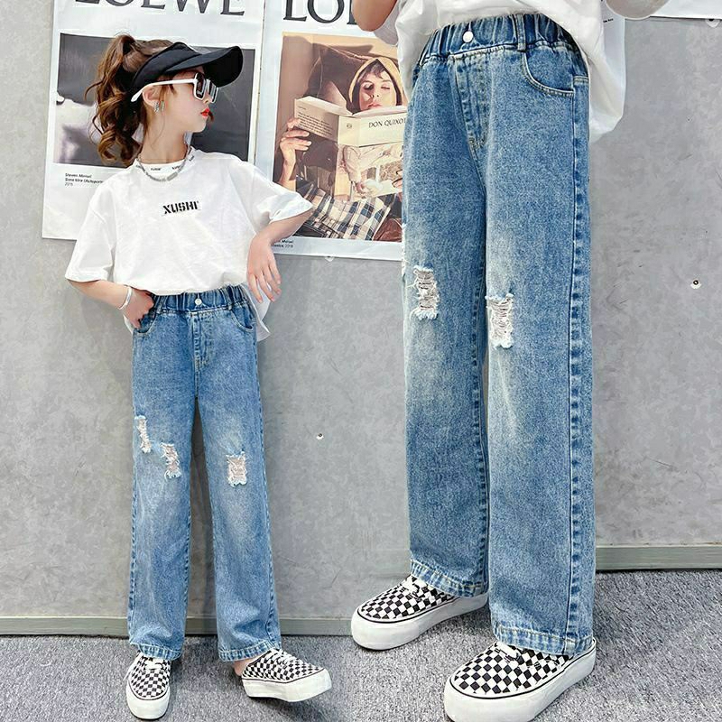 Celana Jeans Anak Kids Denim Palazzo Grils Kulot Anak Remaja Perempuan Usia 3-14 Tahun