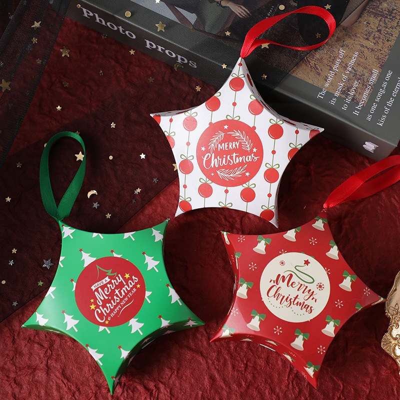 

Kantong Karton Motif Natal Goodie Bag Christmas Season Bentuk Bintang