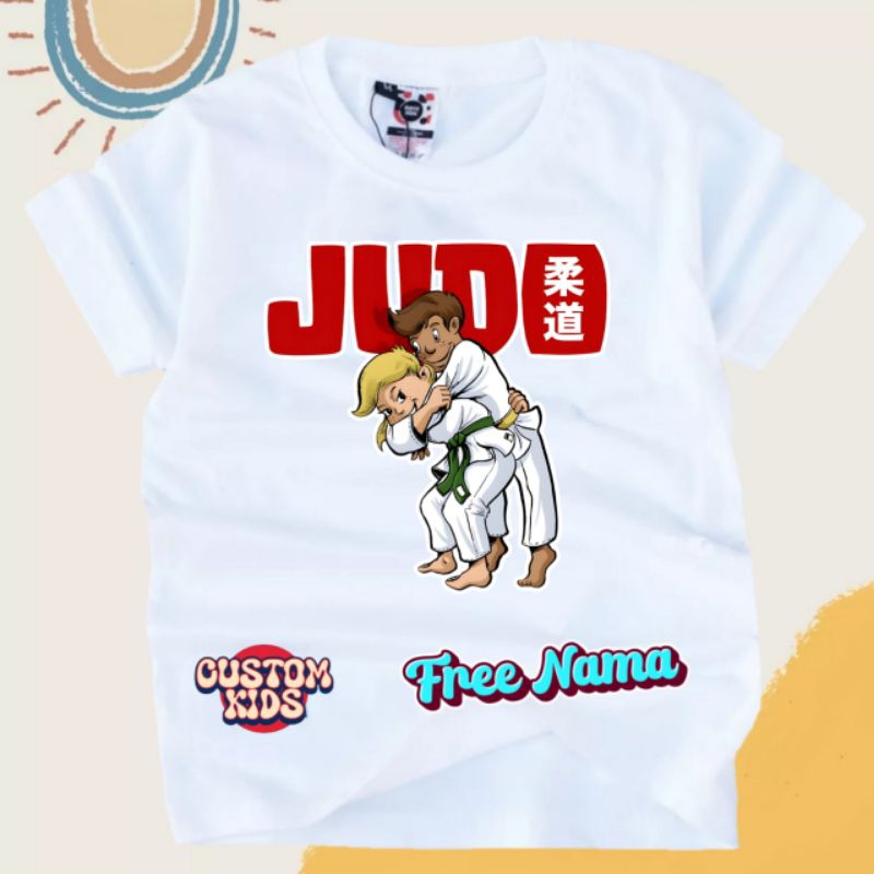 Baju atasan kaos anak JUDO free cetak nama