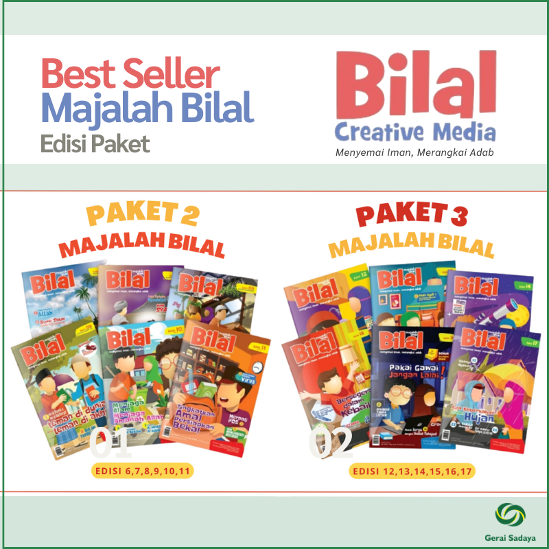 Bilal Majalah Anak Islam Edisi Paket 1 Paket 2 Paket 3