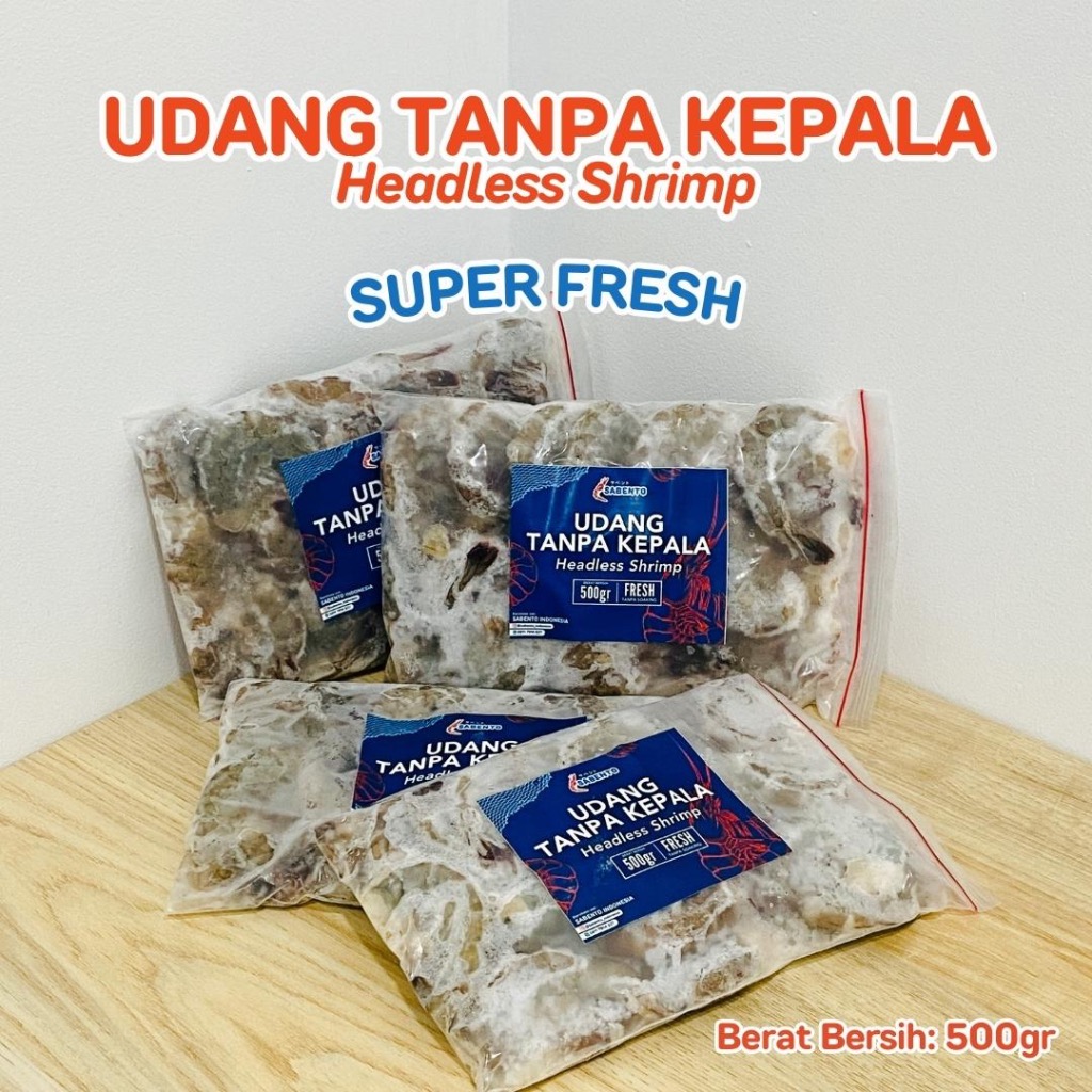 

Sabento Udang Tanpa Kepala Headless 500 Gr - Vaname