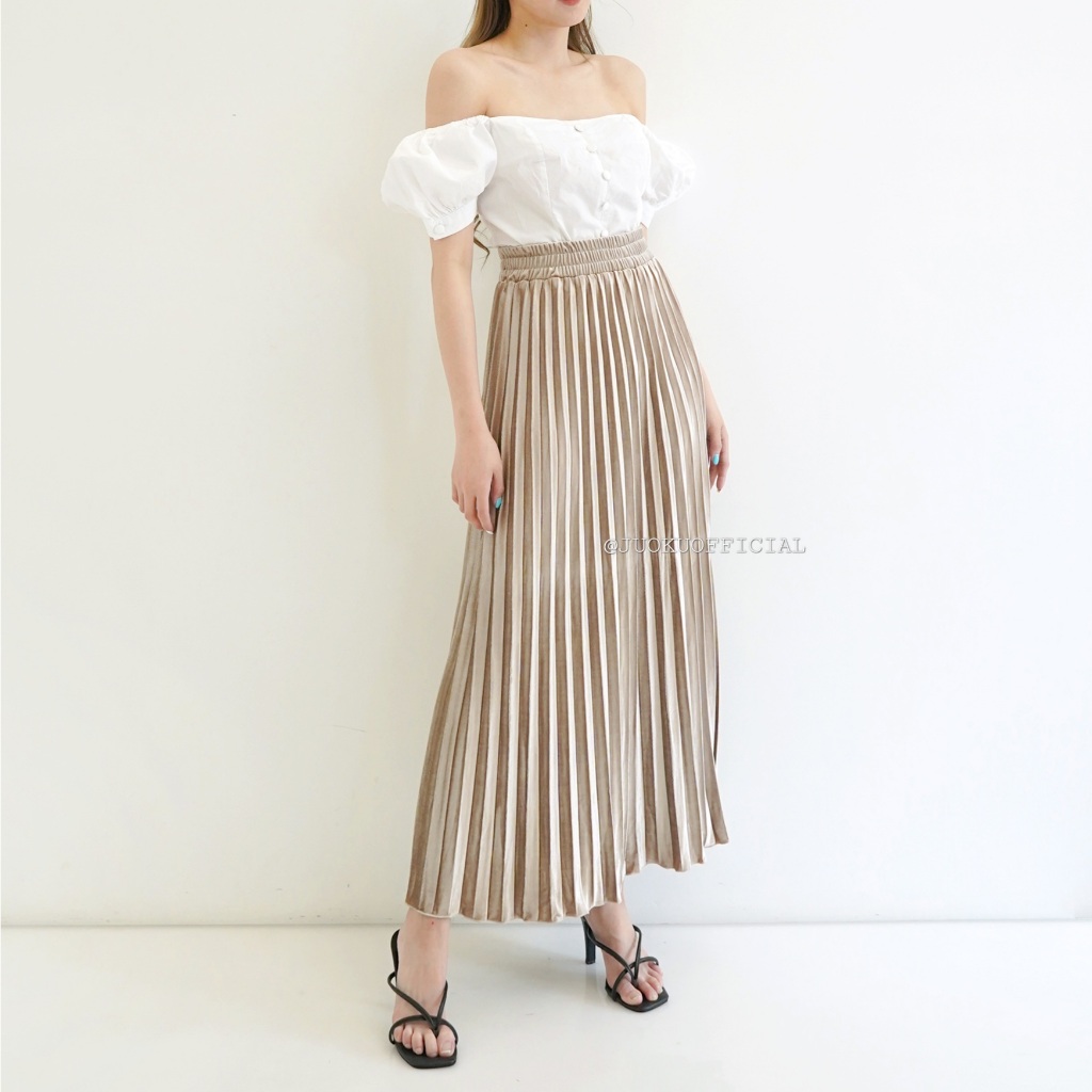 Rok Plisket Bludru / Rok Bludru Premium / Rok Velvet Bludru / Rok Plisket Velvet / Pleated Skirt