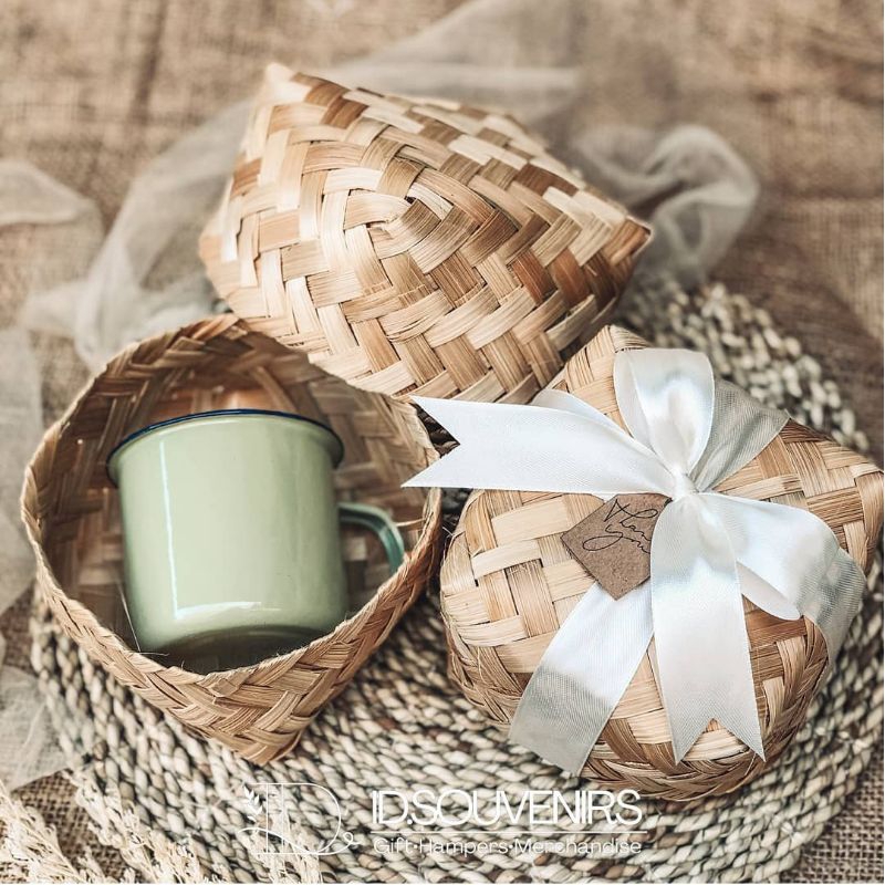 Besek Bambu 8x8 Sepasang | Besek Souvenir | Besek Mini