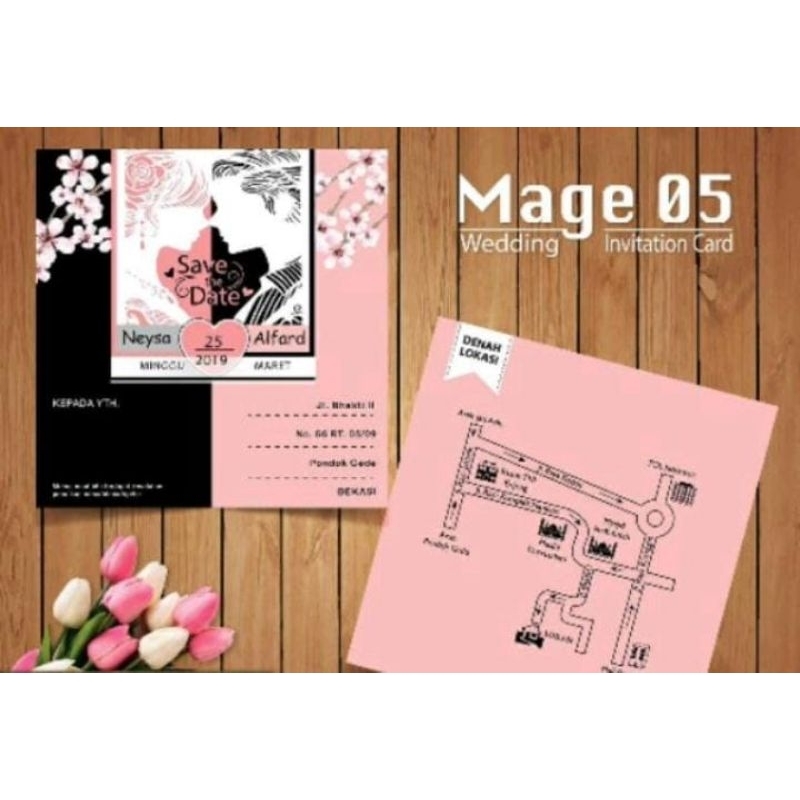 

Undangan pernikahan Unik Mage 05/100pcs