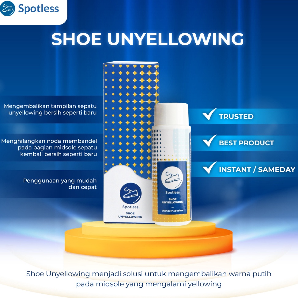 Sikat abisH2t7S Spotless Shoe Unyellowing Penghilang Noda Kuning Pada Sepatu