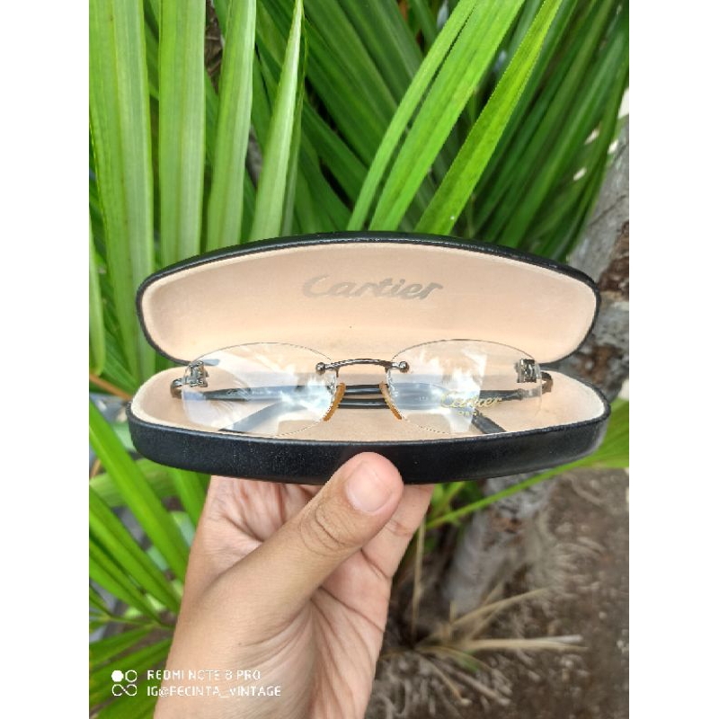 kacamata vintage merk Cartier Paris Frame Italy