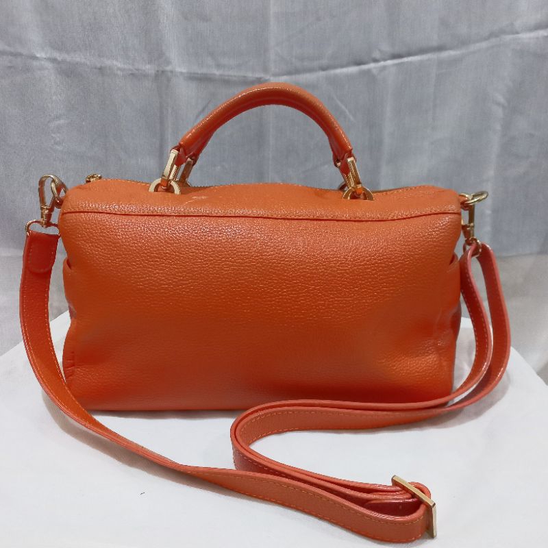 tas wanita kulit asli model boston bag merk valiant asli garut