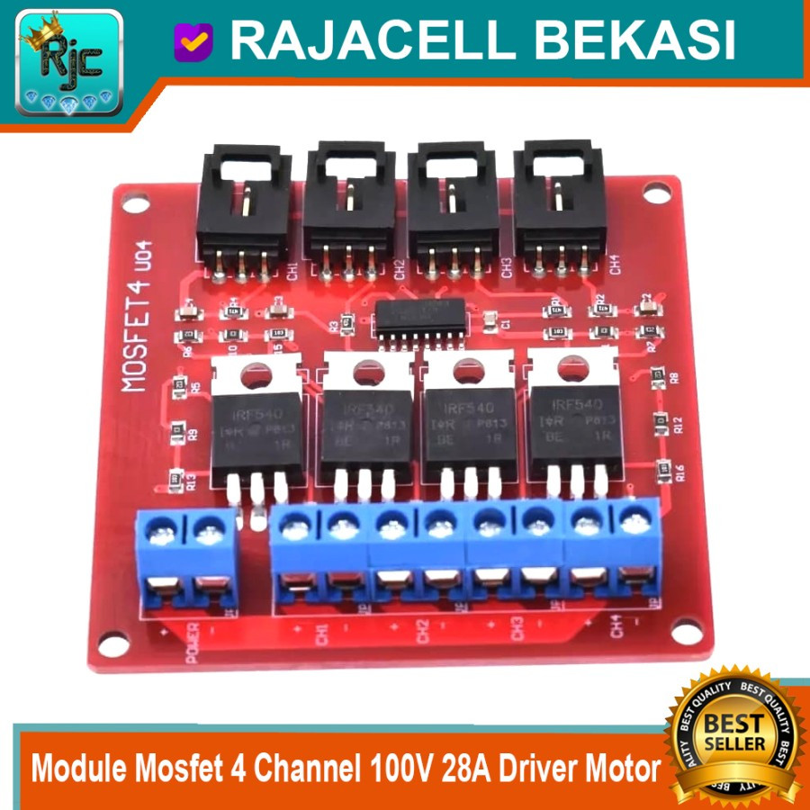 Module Mosfet 4 Channel 100V 28A Driver Motor Selenoid Dimmer LED 4Ch