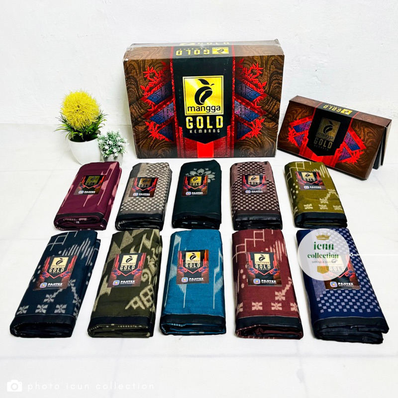 Sarung Mangga gold motif kembang