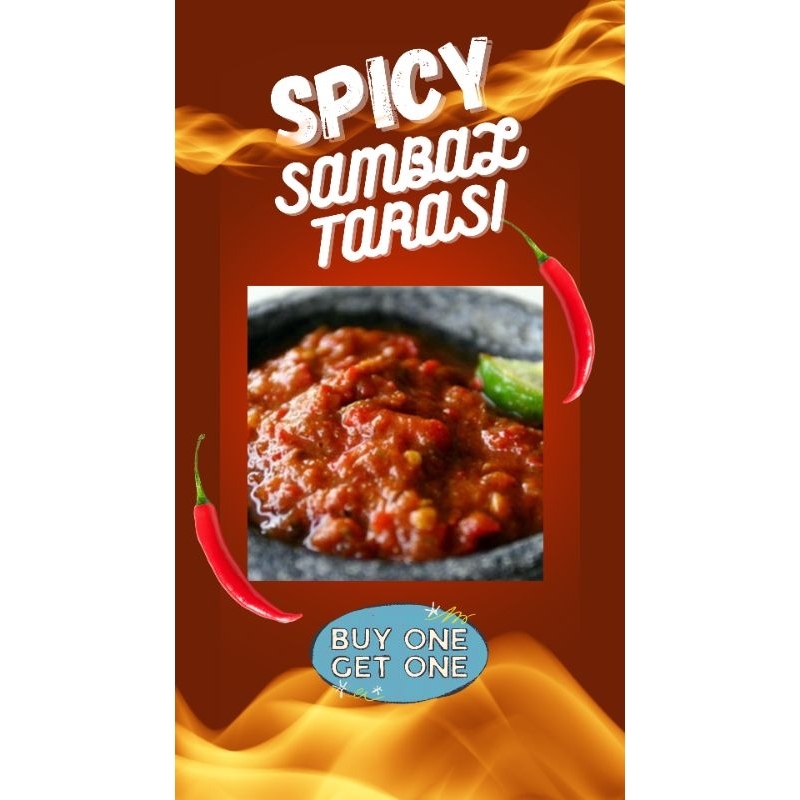 

BELI 1 GRATIS 1 SAMBAL TARASI/SAMBEL TERASI