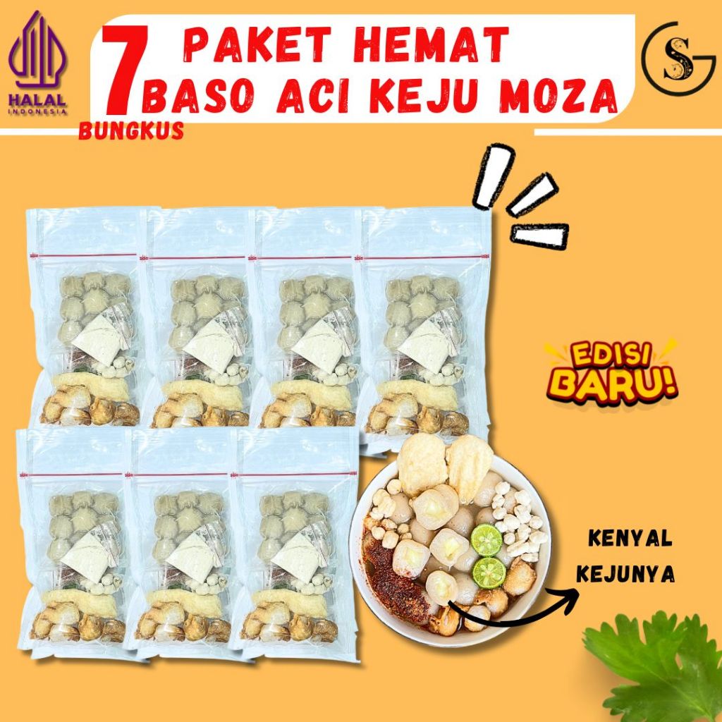 

BASO ACI KEJU MOZA SPECIAL ISI 7PCS MAKANAN INSTAN PAKET USAHA