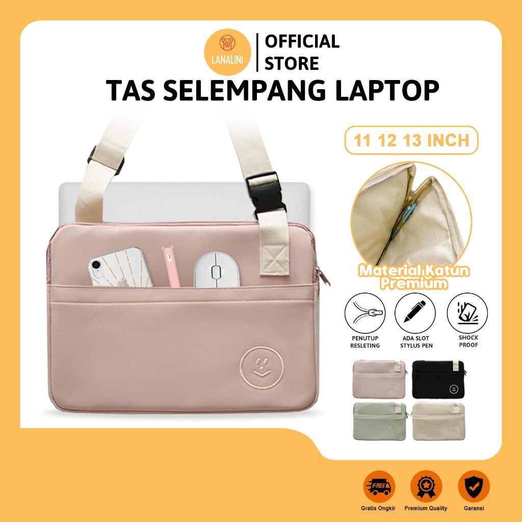 Tas Selempang Pria dan Wanita Korea Busines Sleeve Softcase Pouch Macbook Air Pro 13 14 15 16 M1 M2 
