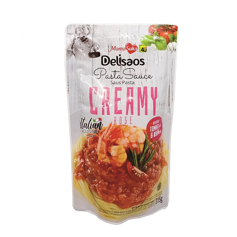 

[oddsolshop] pekanbaru/Mamsuka Delisaos Saus Pasta Creamy Rose 315GR Spaghetti Sauce Dressing Itali