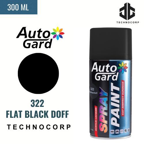 

CAT SEMPROT AUTOGARD 322 FLAT BLACK DOFF / HITAM DOFF 300ML AUTO GARD