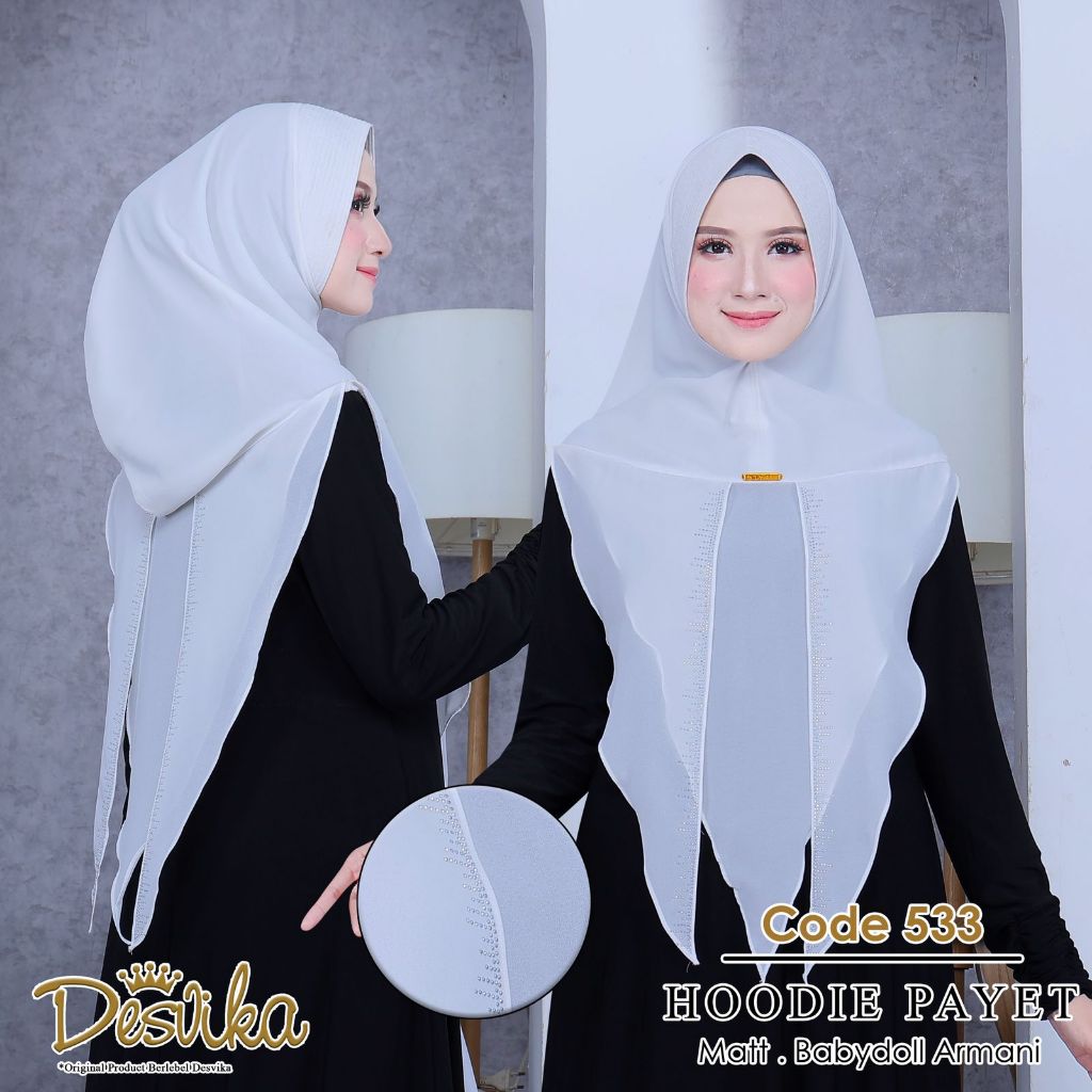 KHIMAR DESVIKA HOODY PAYET DC 533 KHIMAR CERUTY POLOS ORI DESVIKA