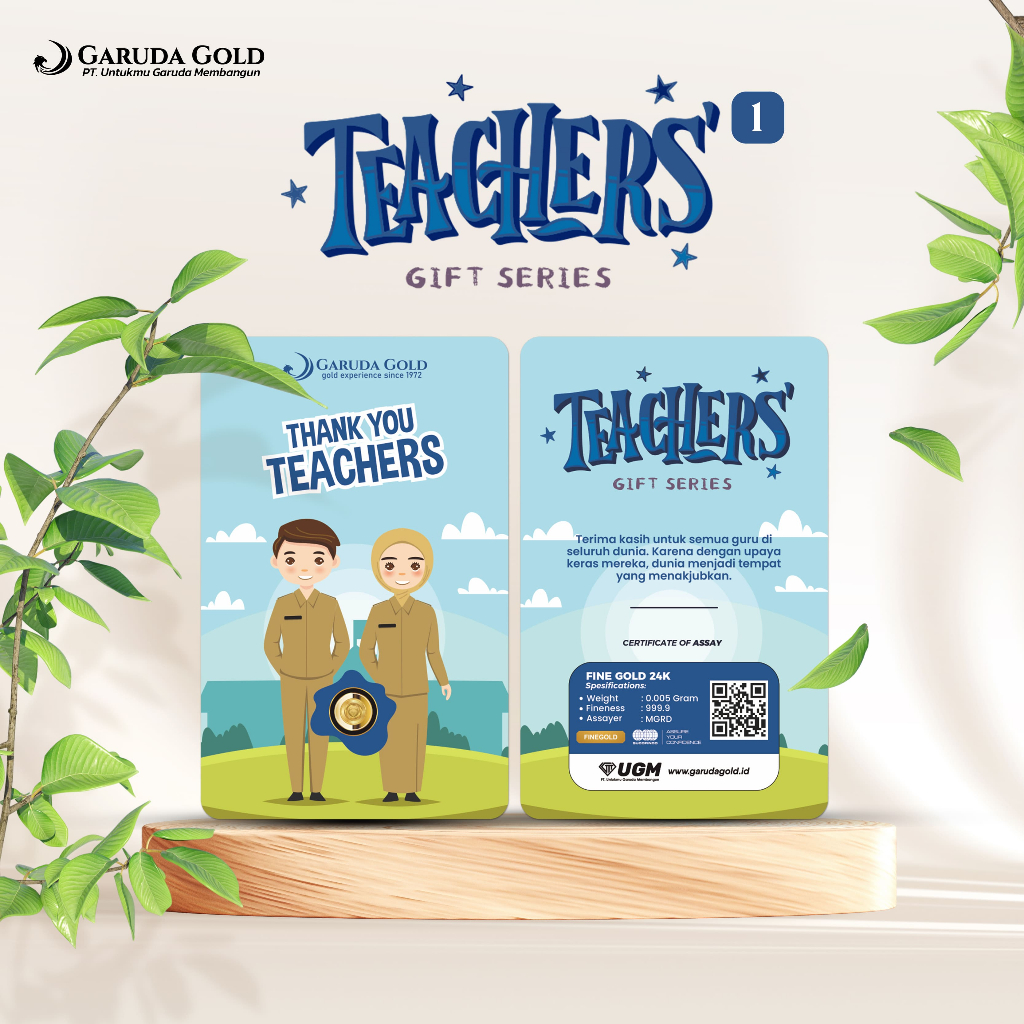 Gift Series Terimakasih Guru Emas Murni Logam mulia 24 karat Garuda Gold Original Bersertifikat