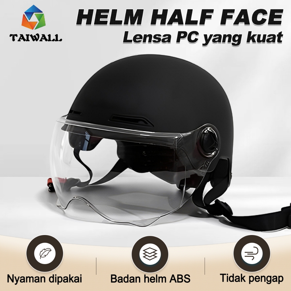 NEW HELM Sepeda listrik /Helm Half Face / Helm Half Face ABS / Helm Pria Wanita [terbaik][terlaris]